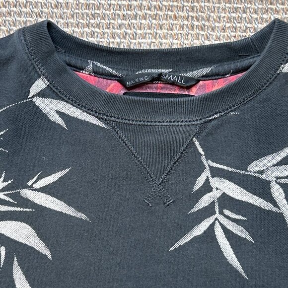 Vans Off the Wall (OTW) Sweatshirt with Bamboo Leaf Print 100% Cotton - Picture 2 of 9